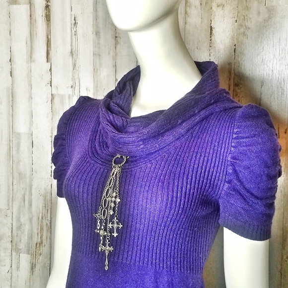 Host Pick♡Takeout | Cowl neck sweater dress - Picture 4 of 8